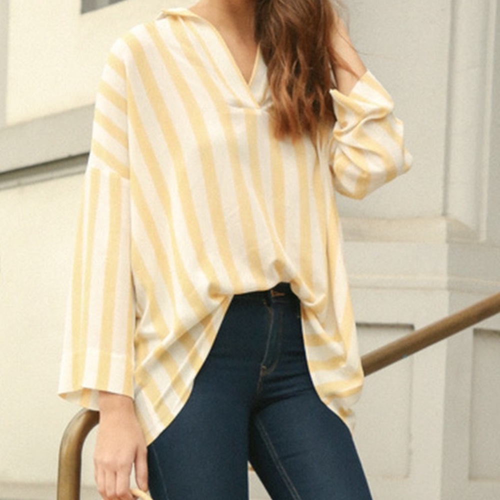 Umgee Sarah Striped Collared Tunic
